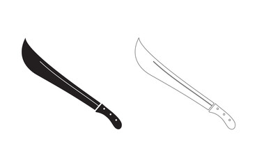 Sword icon. Medieval knight swords silhouette. Vector illustration.