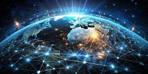 Surreal Global Cybersecurity Network: Data Flowing Through a Fractured World