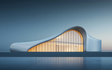 Minimalist modern art building space structure
