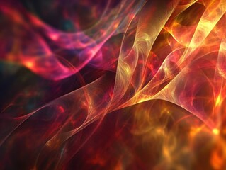 Fototapeta premium Abstract fiery energy flow design.