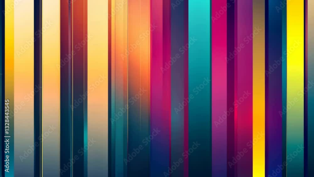 Aufkleber A colorful striped background with a blue stripe. The background is made up of many different colors. The blue stripe is the only one that is not a gradient