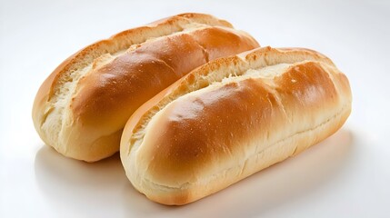 Image of fresh loaves of bread isolated on white