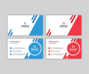 creative modern name card and business card design.