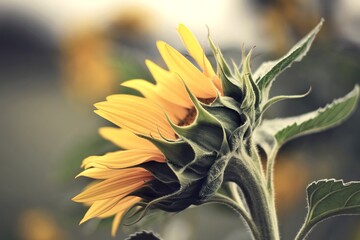 a close-up shot of a sunflower