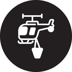 helicopter glyph icon