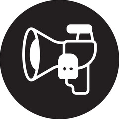 Megaphone glyph icon