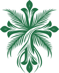  Palm Sunday Cross Silhouette Vector Design