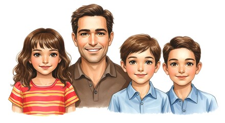 Group of happy family