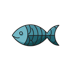 Fototapeta premium Cartoon Fish Illustration