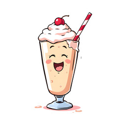Delicious Ice Cream with Cherry &ndash; Transparent Background PNG for Design Use