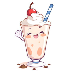 Delicious Ice Cream with Cherry &ndash; Transparent Background PNG for Design Use