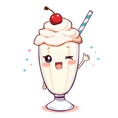 Delicious Ice Cream with Cherry &ndash; Transparent Background PNG for Design Use