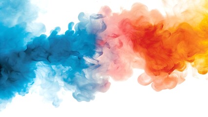 Fototapeta premium Vibrant Color Explosion: Abstract Ink in Motion