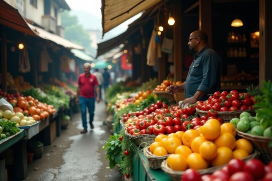 Local vendors selling organic produce at vegetable market in Kohima, organic, fresh, vegetable market