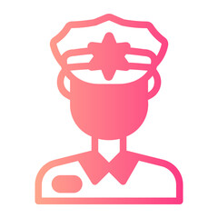 Police Officer gradient icon