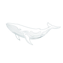 Obraz premium Whale Line Art Design