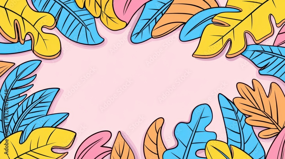 Poster negative space is utilized to create botanical shapes, emphasizing the interplay between absence and