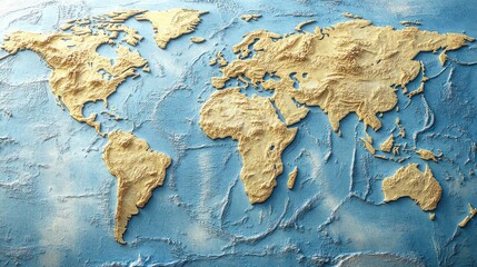 Relief world map