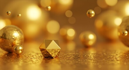 Golden bokeh bcakground