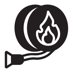 fire hose glyph icon