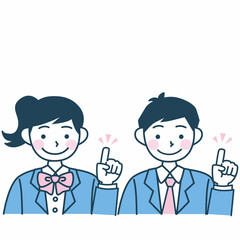 ブレザー制服の学生たち