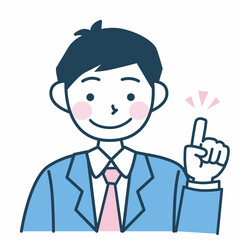 ブレザーの男子学生のベクターイラスト