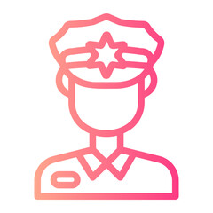 Police Officer gradient icon