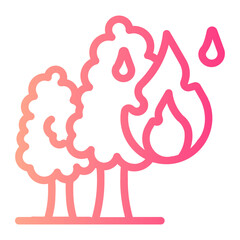 Obraz premium Wildfire gradient icon