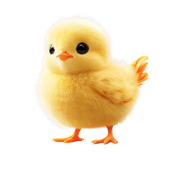 Obraz premium _A_fluffy_yellow_chick_with_soft_detailed_feathe_