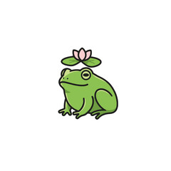Frog with Lotus