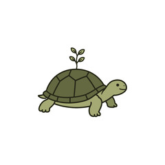 Turtle with plant