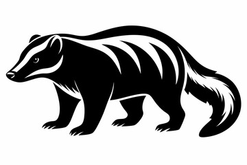 silhouette of badger vector illustration