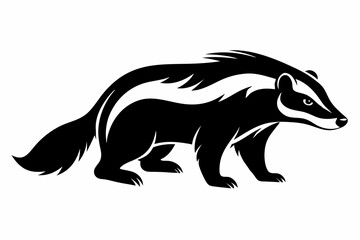 silhouette of badger vector illustration