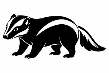 silhouette of badger vector illustration