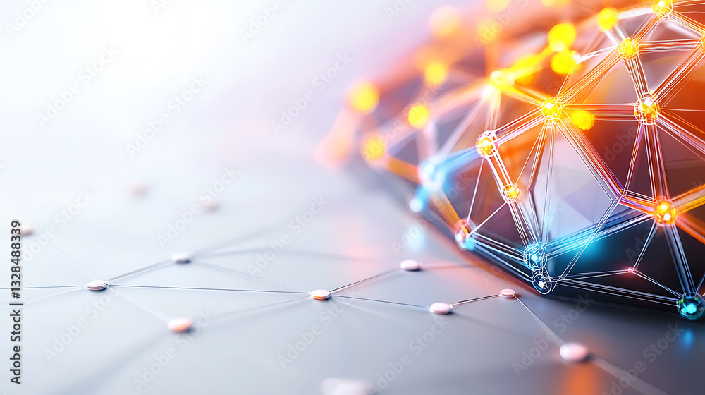 Poster innovative technology visualization digital environment graphic design abstract concepts close-up vi