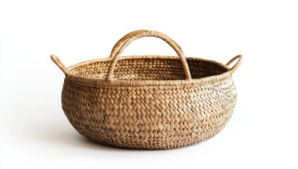 Fototapeta premium Handwoven Basket with Handles