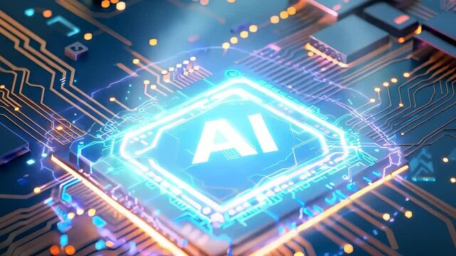 Futuristic AI Microchip Design