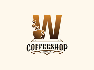 Coffee shop logo design vector template