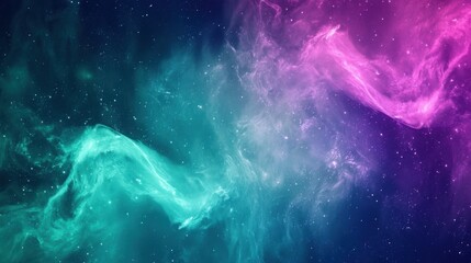 A cosmic aurora abstract gradient background. Featuring ethereal and magical hues