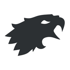Eagle head silhouette icons design vector illustration.