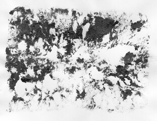 Obraz premium Top view bread texture imprint. Abstract sponge stamp structure. Bread slices pores surface. Minimalistic black print image.