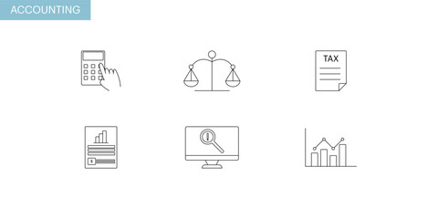 Accounting icon set in vector eps 10.