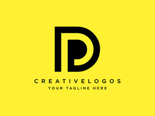 Obraz premium creative letter d logo design. vector illustration