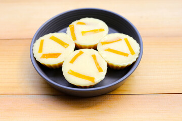 Egg custard with pumpkin dessert