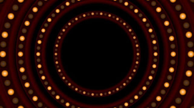 retro signboard  style bulb frame show stage background circle loop animation video