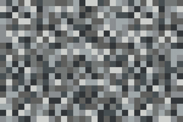 Pixel brick game background. Ground texture vector seamless pattern with grey cubes. Abstract noisy mosaic backdrop for hide censored content