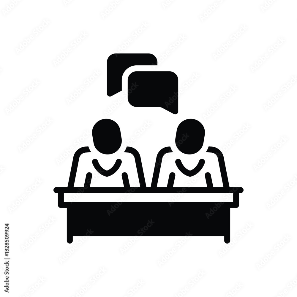 Canvas Prints black solid icon for communication