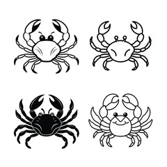 black and white crab