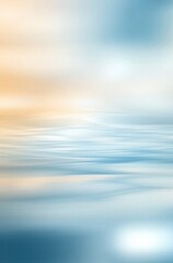 Obraz premium Abstract Long Exposure, Horizontal Composition Gradient, Light Reflection, Calm Ocean Water, Sky, Blur Motion, Dreamy, Serene, Beautiful Background.