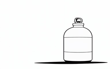 Obraz premium Gas cylinder for household and industrial use sits on a light background highlighting its structure and features